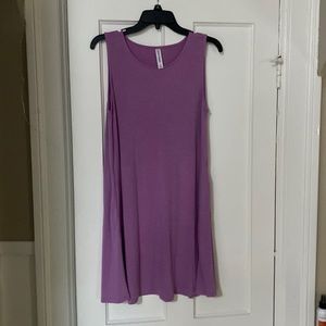 Light purple soft dress with pockets